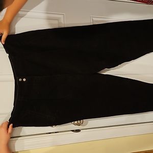 Black corduroy long pants